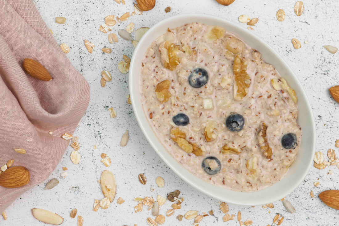 Blueberry and Almond Butter Oats