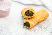 Keto Spinach Fatayer rolls with Tahina Sumac