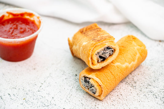 Keto Fatayer rolls with olives and feta cheese
