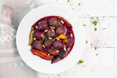 Lamb Kebab with Cranberry Sauce