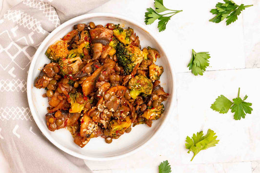 Portobello Mushroom & Green Lentils breakfast Bowl