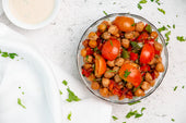 Roasted Cumin Chickpeas with Tahini Sauce