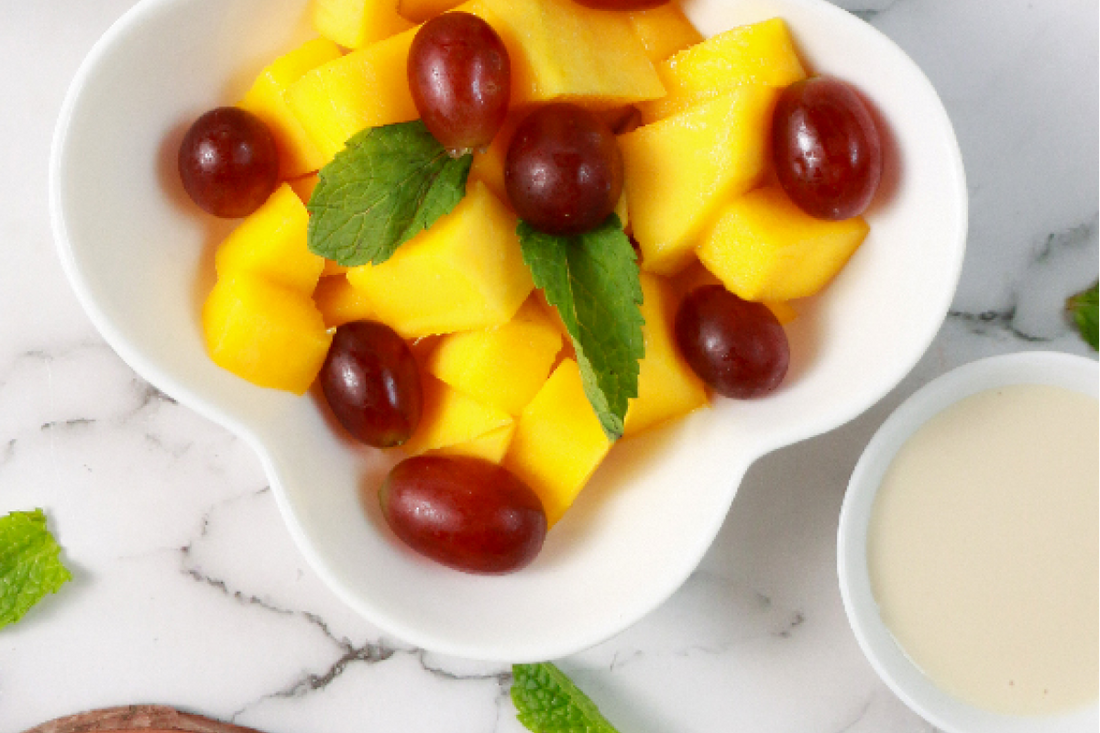 Grapes, Mango, Cashew Butter