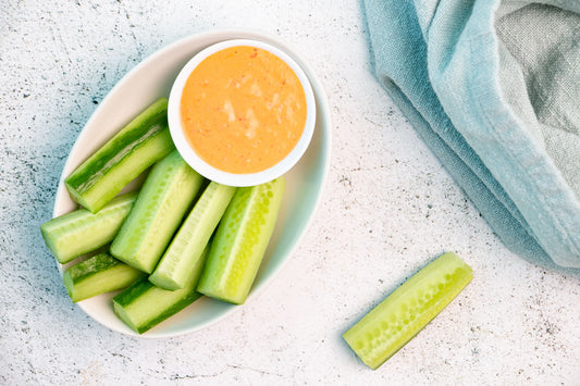 Spicy Hummus with Cucumbers